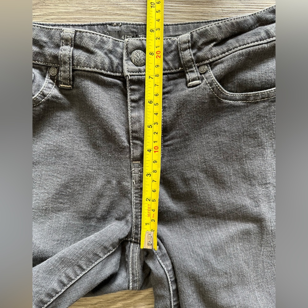 Prana Dark Gray Skinny Jeans Mid Rise Size 4/27 - Picture 8 of 11
